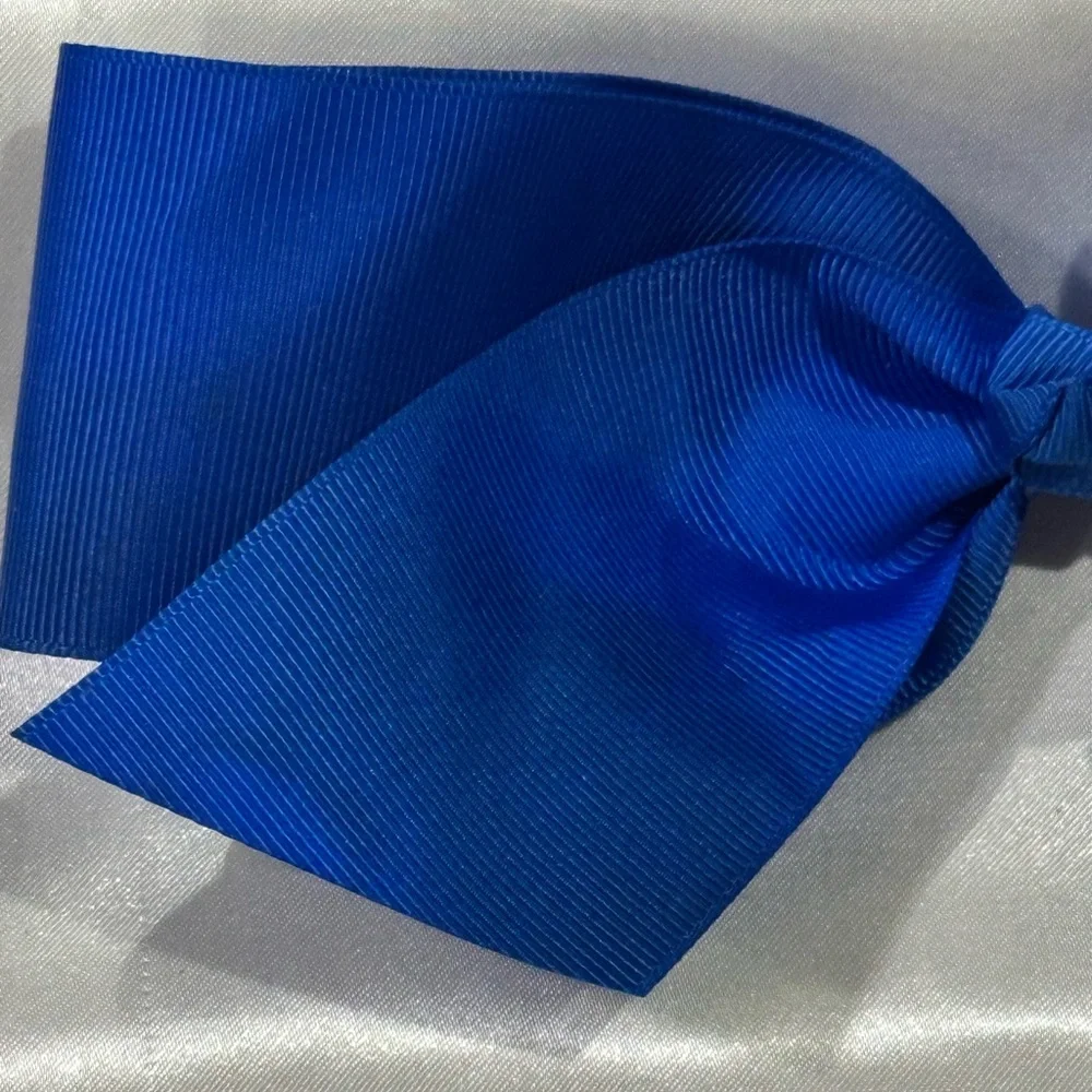 TWO Royal Blue Grosgrain Hair Bows for Kids -bundle w/ others & save on shipping